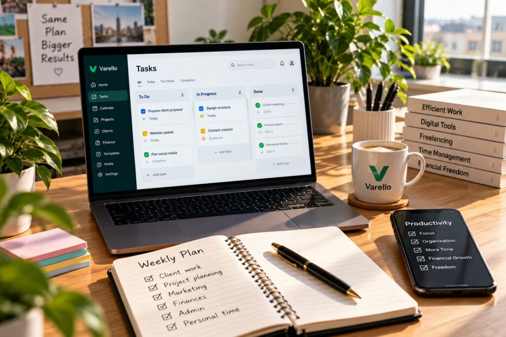 Produktiver arbeiten als Selbstständiger mit Aufgabenplanung, Zeitmanagement und digitalen Vorlagen