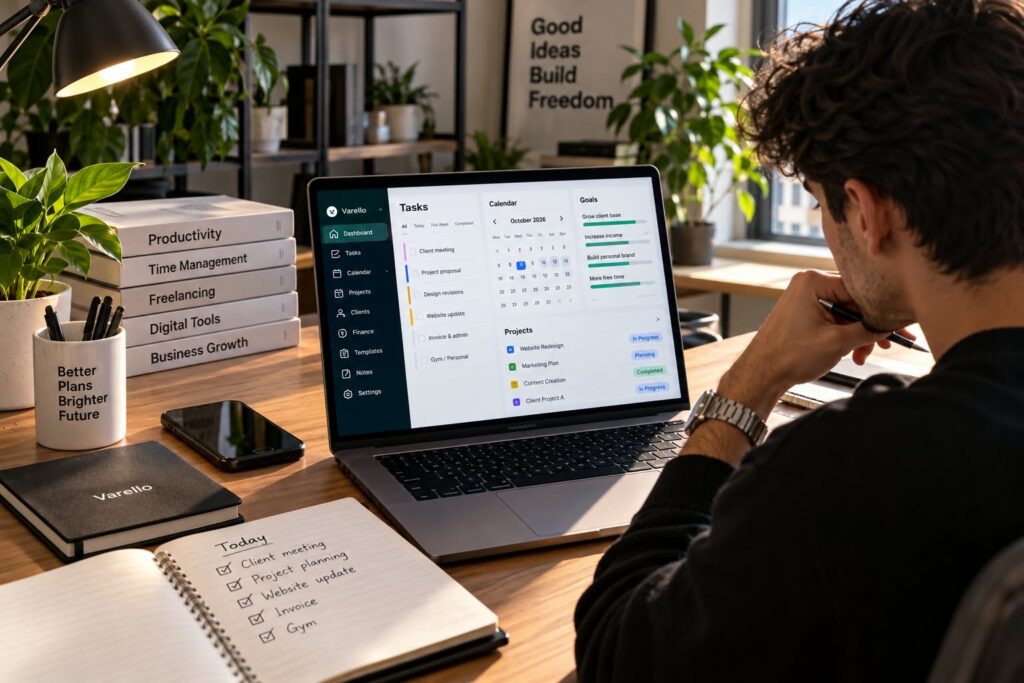 Digitale Tools für Selbstständige zur Organisation von Aufgaben, Projekten und Arbeitsabläufen