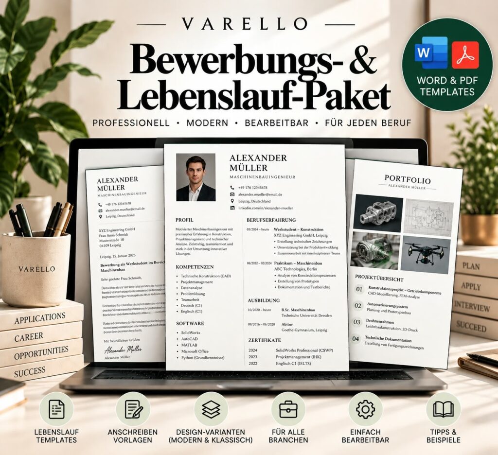 VARELLO Bewerbungs- & Lebenslauf-Paket