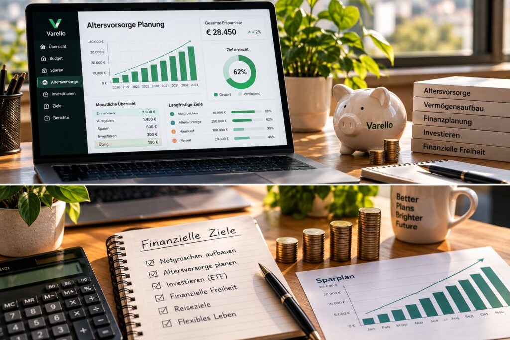 Altersvorsorge und Ersparnisse mit einem digitalen Finanzplaner übersichtlich organisieren